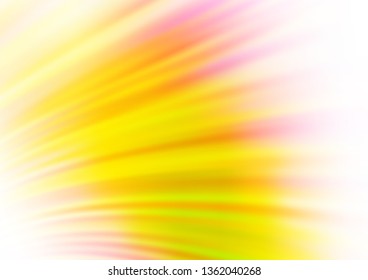 Light Pink, Yellow vector background with bent lines. Glitter abstract illustration with wry lines. Marble design for your web site.