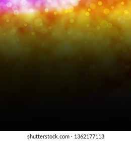 Light Pink, Yellow vector background with circles. Glitter abstract illustration with colorful drops. Design for your commercials.