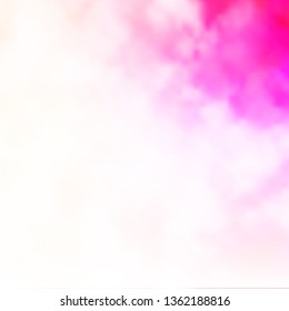 Light Pink, Yellow vector background with clouds. Colorful illustration with abstract gradient clouds. Pattern for your booklets, leaflets.