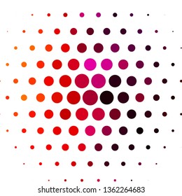 Light Pink, Yellow vector background with circles. Abstract colorful disks on simple gradient background. Pattern for websites, landing pages.