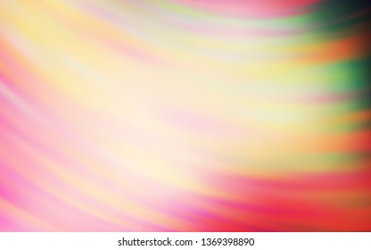 Light Pink, Yellow vector background with wry lines. A sample with colorful lines, shapes. Elegant pattern for a brand book.