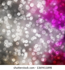 Light Pink, Yellow vector background with circles. Illustration with set of shining colorful abstract spheres. Design for your commercials.