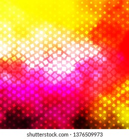 Light Pink, Yellow vector background in polygonal style. New abstract illustration with rectangular shapes. Pattern for websites, landing pages.