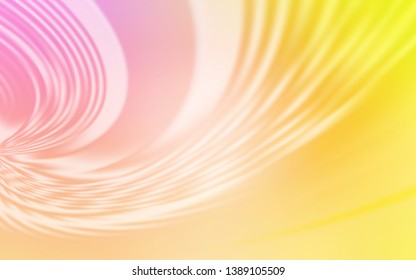 Light Pink, Yellow vector background with wry lines. A circumflex abstract illustration with gradient. Template for cell phone screens.