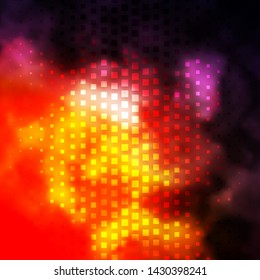 Light Pink, Yellow vector background in polygonal style. Colorful illustration with gradient rectangles and squares. Modern template for your landing page.