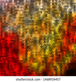 Light Pink, Yellow vector background with lines, triangles. Abstract gradient design with colorful triangles. Design for your promotions.