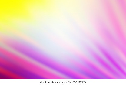 Light Pink, Yellow vector background with straight lines. Lines on blurred abstract background with gradient. Template for your beautiful backgrounds.
