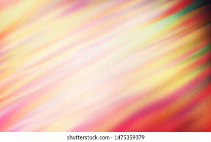 Light Pink, Yellow vector background with astronomical stars. Blurred decorative design in simple style with galaxy stars. Pattern for astrology websites.