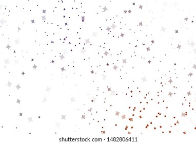 Light Pink, Yellow vector background with colored stars. Decorative shining illustration with stars on abstract template. Pattern for astronomy websites.