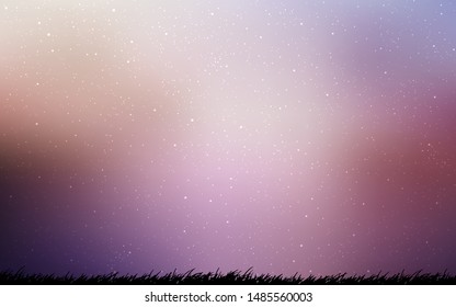 Light Pink, Yellow vector background with galaxy stars. Modern abstract illustration with Big Dipper stars. Pattern for astrology websites.