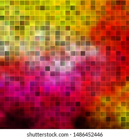 Light Pink, Yellow vector background with rectangles. Rectangles with colorful gradient on abstract background. Pattern for websites, landing pages.