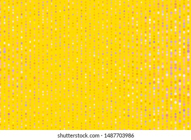 Light Pink, Yellow vector background with bubbles. Blurred decorative design in abstract style with bubbles. Pattern for beautiful websites.