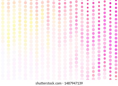 Light Pink, Yellow vector background with spots. Beautiful colored illustration with blurred circles in nature style. Pattern for beautiful websites.