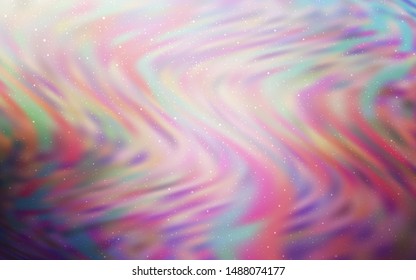 Light Pink, Yellow vector background with galaxy stars. Modern abstract illustration with Big Dipper stars. Smart design for your business advert.