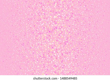 Light Pink, Yellow vector background with rectangles. Glitter abstract illustration with rectangular shapes. Pattern for commercials.