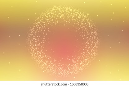 Light Pink, Yellow vector background with astronomical stars. Modern abstract illustration with Big Dipper stars. Pattern for futuristic ad, booklets.