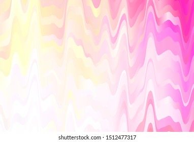 Light Pink, Yellow vector background with lines. Colorful abstract illustration with gradient lines. The best colorful design for your business.
