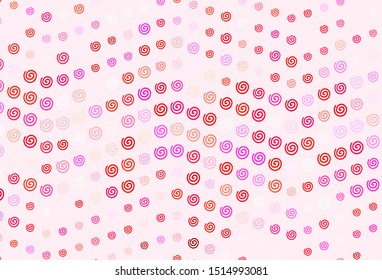 Light Pink, Yellow vector background with curved lines. Brand new colorful illustration in simple style. New composition for your brand book.