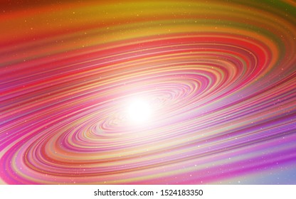 Light Pink, Yellow vector background with galaxy stars. Modern abstract illustration with Big Dipper stars. Smart design for your business advert.