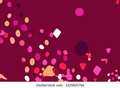 Light Pink, Yellow vector background with abstract shapes. Decorative design in abstract style with random forms. Best smart design for your business.