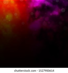 Light Pink, Yellow vector background with bubbles. Colorful illustration with gradient dots in nature style. Pattern for websites.