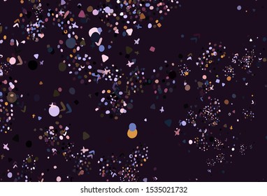 Light Pink, Yellow vector background with abstract shapes. Colorful chaotic forms with gradient in modern style. Simple design for your web site.