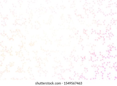 Light Pink, Yellow vector background with stright stripes, dots. Shining colored illustration with sharp stripes. Best design for your ad, poster, banner.
