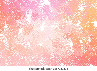 Light Pink, Yellow vector background with abstract shapes. Decorative design in abstract style with random forms. Simple design for your web site.