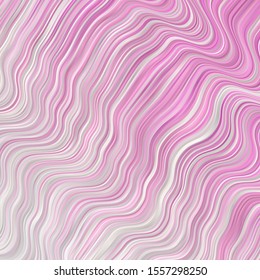Light Pink, Yellow vector background with curved lines. Gradient illustration in simple style with bows. Pattern for booklets, leaflets.