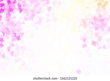 Light Pink, Yellow vector background with stright stripes. Blurred decorative design in simple style with lines. Pattern for your busines websites.