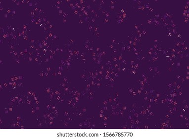 Light Pink, Yellow vector background with straight lines, dots. Lines on blurred abstract background with gradient. Pattern for ad, booklets, leaflets.