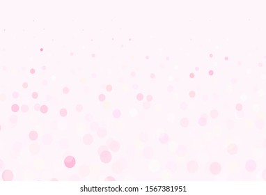Light Pink, Yellow vector background with bubbles. Blurred decorative design in abstract style with bubbles. Pattern for textures of wallpapers.