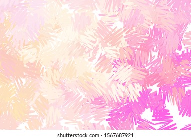 Light Pink, Yellow vector background with stright stripes. Modern geometrical abstract illustration with Lines. Pattern for ads, posters, banners.