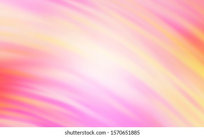 Light Pink, Yellow vector background with wry lines. Colorful geometric sample with gradient lines.  Elegant pattern for a brand book.