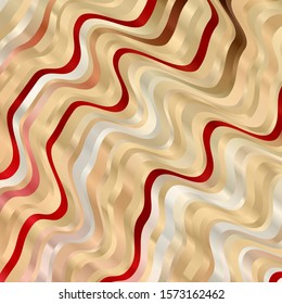 Light Pink, Yellow vector background with wry lines. Colorful illustration in circular style with lines. Pattern for websites, landing pages.