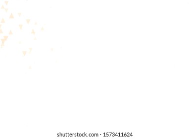 Light Pink, Yellow vector background with triangles. Triangles on abstract background with colorful gradient. Pattern for commercials.
