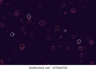 Light Pink, Yellow vector background with cuisine gourmet. Glitter abstract sketch with gourmet food. Pattern for menu of cafes, bars, restaurants.