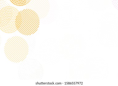 Light Pink, Yellow vector background with spots. Illustration with set of shining colorful abstract circles. Pattern for beautiful websites.