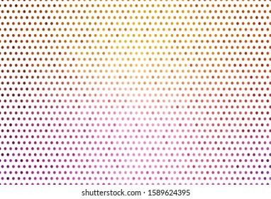 Light Pink, Yellow vector background with spots. Illustration with set of shining colorful abstract circles. New template for your brand book.