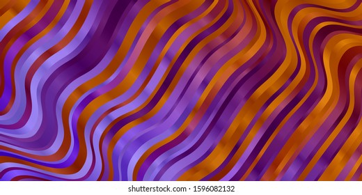 Light Pink, Yellow vector background with bent lines. Illustration in abstract style with gradient curved.  Pattern for websites, landing pages.