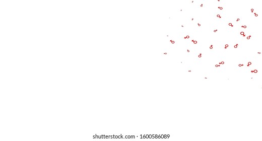 Light Pink, Yellow vector background with woman symbols. Colorful feminism symbols with a gradient in modern style. Background for ui designers.