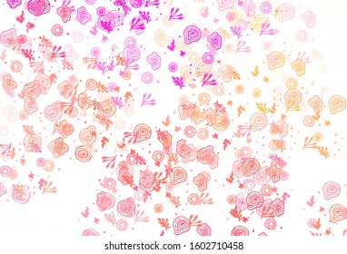 Light Pink, Yellow vector background with abstract shapes. Simple colorful illustration with abstract gradient shapes. Modern design for your business card.