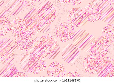 Light Pink, Yellow vector background with bubbles. Modern abstract illustration with colorful water drops. Pattern for beautiful websites.