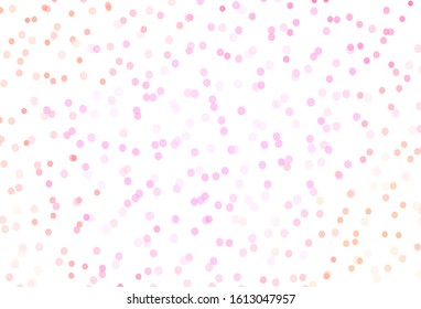 Light Pink, Yellow vector background with beautiful snowflakes. Shining colorful illustration with snow on abstract template. Pattern for new year ad, booklets.