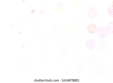 Light Pink, Yellow vector background with spots. Beautiful colored illustration with blurred circles in nature style. Design for your business advert.