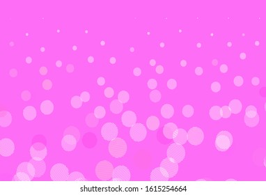 Light Pink, Yellow vector background with bubbles. Illustration with set of shining colorful abstract circles. Pattern for beautiful websites.