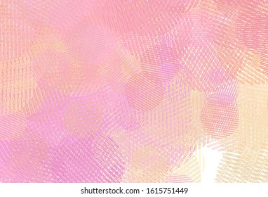 Light Pink, Yellow vector background with bubbles. Abstract illustration with colored bubbles in nature style. Pattern for textures of wallpapers.