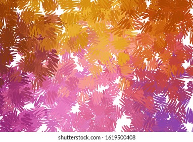 Light Pink, Yellow vector background with straight lines. Shining colored illustration with sharp stripes. Template for your beautiful backgrounds.
