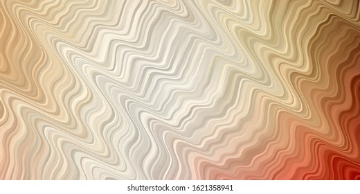 Light Pink, Yellow vector background with wry lines. Illustration in abstract style with gradient curved.  Design for your business promotion.