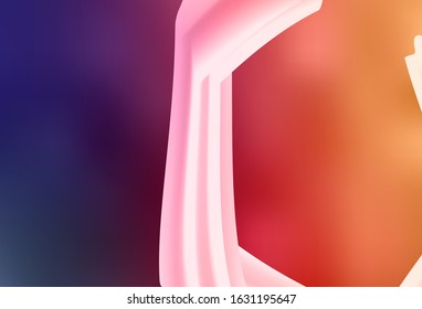Light Pink, Yellow vector background with wry lines. A sample with colorful lines, shapes. Colorful wave pattern for your design.